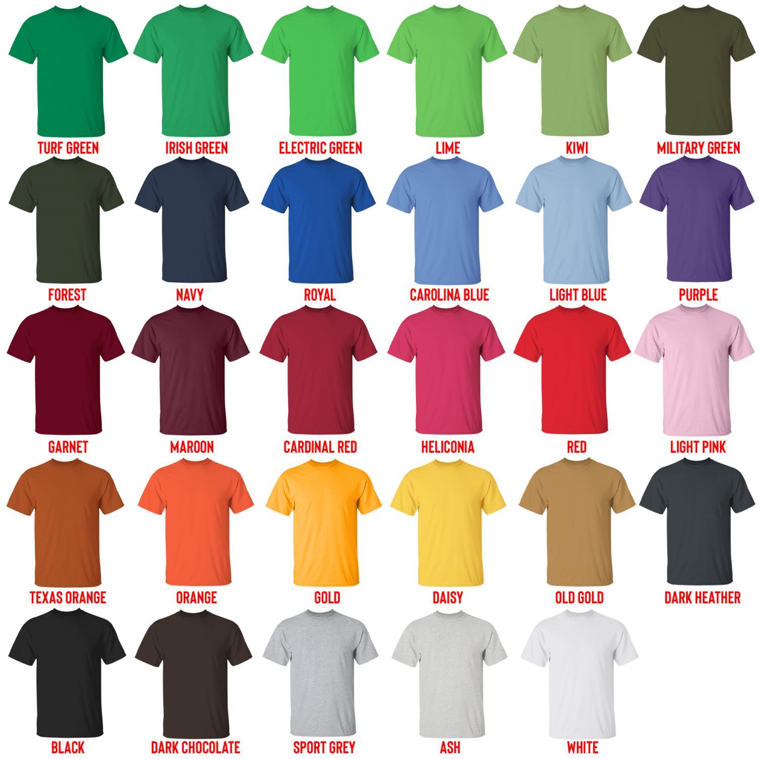 t shirt color chart - Haunted Hotel Store