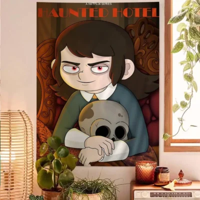 Haunted Hotel Obsidian Flame Tapestries