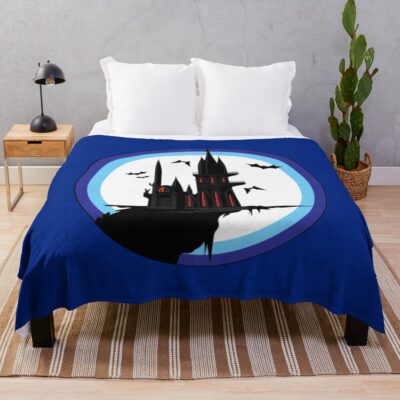 Haunted House Mysterious Ghostly Vibes Throw Blanket
