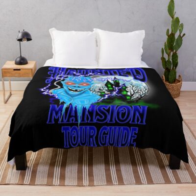 Haunted Hotel Mansion Tour Guide Throw Blanket