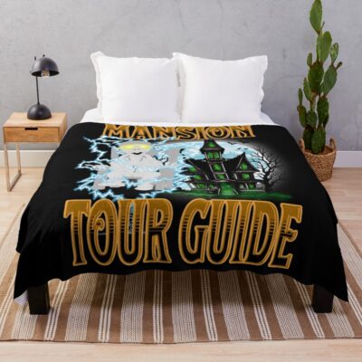 Haunted Hotel Spectral Moon Throw Blanket