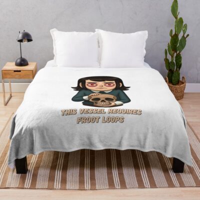 Haunted Hotel Abaddon Cartoon Throw Blanket
