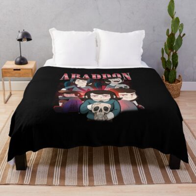 Haunted Hotel Abaddon Cartoon Vintage Throw Blanket