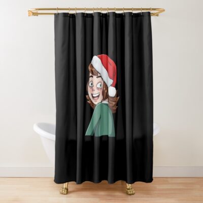 Abaddon Christmas Shower Curtain