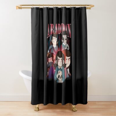 Haunted Hotel Abaddon Cartoon Vintage Shower Curtain