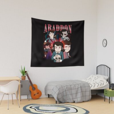 Haunted Hotel Abaddon Cartoon Vintage Tapestry