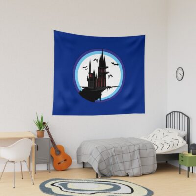 Haunted House Mysterious Ghostly Vibes Tapestry